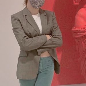 Armani jacket & matching pant / suit taupe-gray houndstooth -“vintage” late 90s